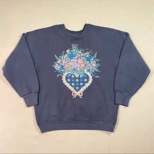 Vintage Women’s Puff Paint Pullover Crewneck Size Medium